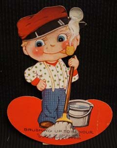 Boy Smoking Pipe Valentine Card